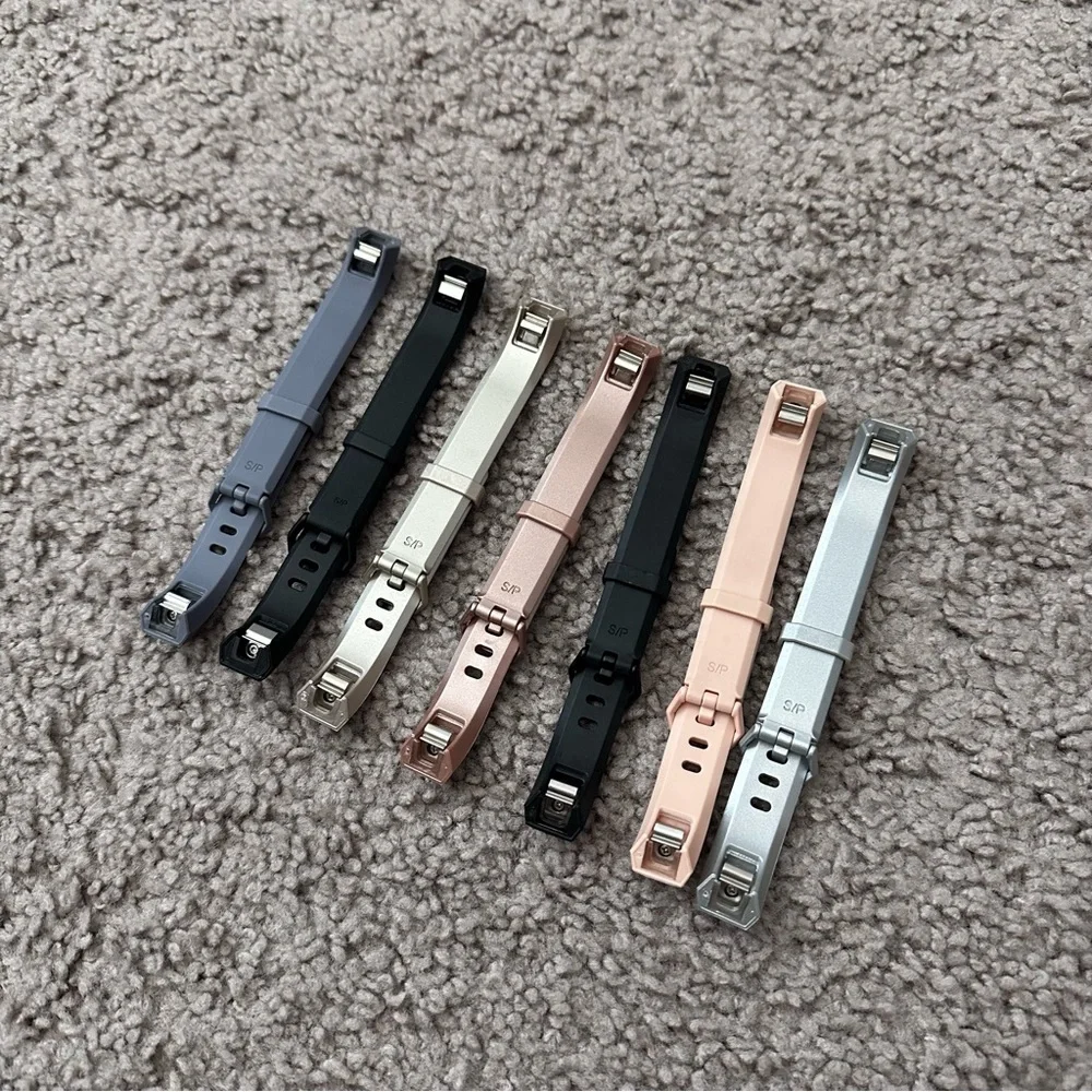 Interchangeable Silicone Rubber Fitbit Alta HR Band Strap Pack (Set of 7)
